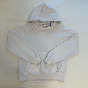 Aritzia TNA Sweat Fleece White Hoodie